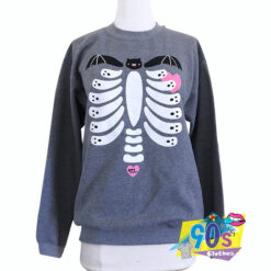 Ribcage Bat Spooky Skeleton Halloween Sweatshirt.jpg