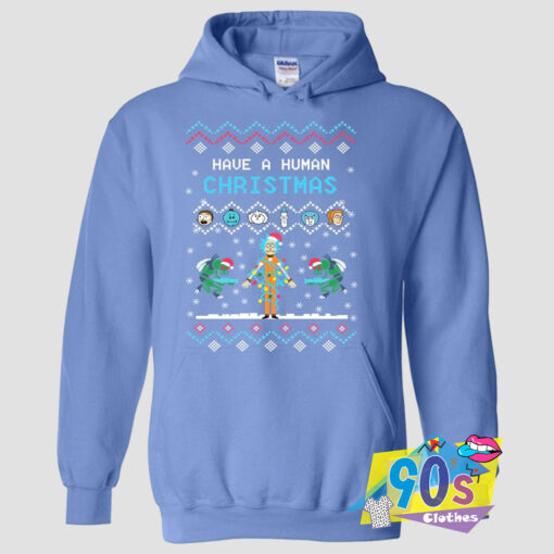 Rick And Morty Have A Human Ugly Christmas Hoodie.jpg