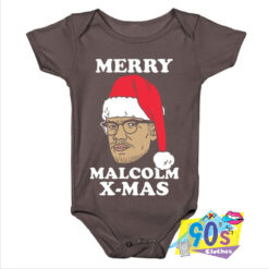 Santa Malcolm X Mas Baby Onesie.jpg