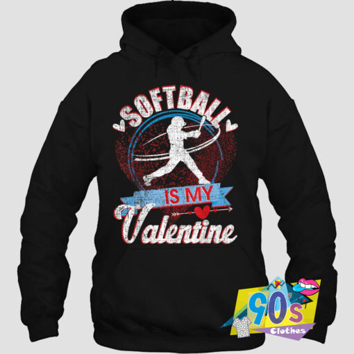 Softball Is My Valentines Day Love Hoodie.jpg