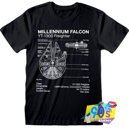 Star Wars Millennium Falcon Freighter Plans T Shirt.jpg