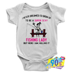 Super Sexy Fishing Lady Baby Onesie.jpg