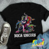 The Action Of Unicorn Ninja T shirt.jpg