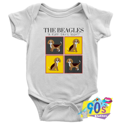 The Beagles A Ruff Days Night Baby Onesie.jpg