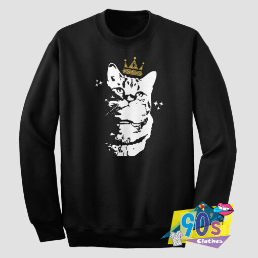 The Cat King With Crow Sweatshirt.jpg