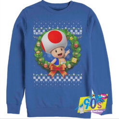 Toad Christmas Wreath Super Mario Sweatshirt.jpg