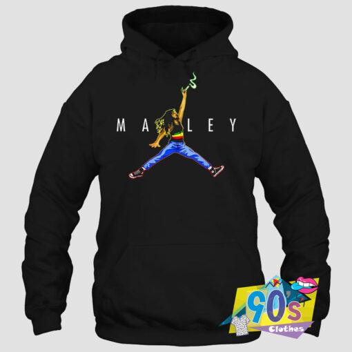 Vintage Bob Marley Jump Graphic Hoodie.jpg