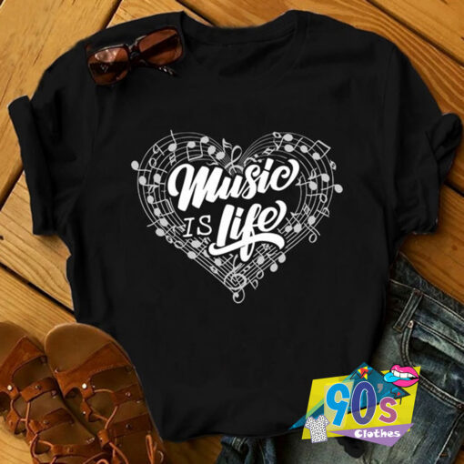 Vintage Music Is Life T Shirt.jpg