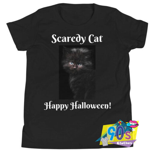 Vintage Scaredy Cat Halloween T shirt.jpg