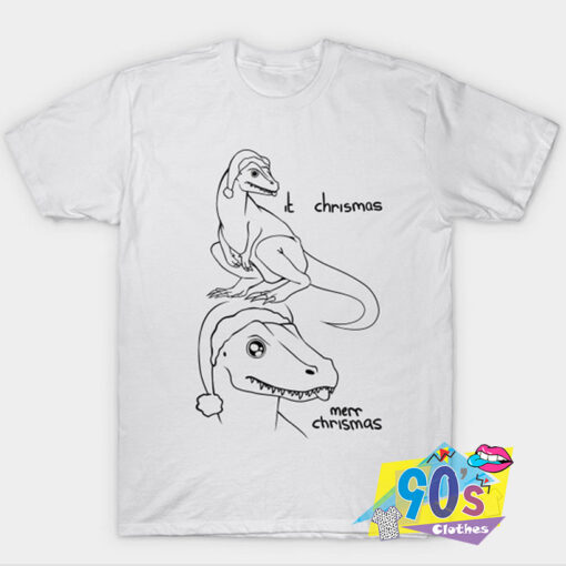 christmas dinsaur New Style T shirt.jpg