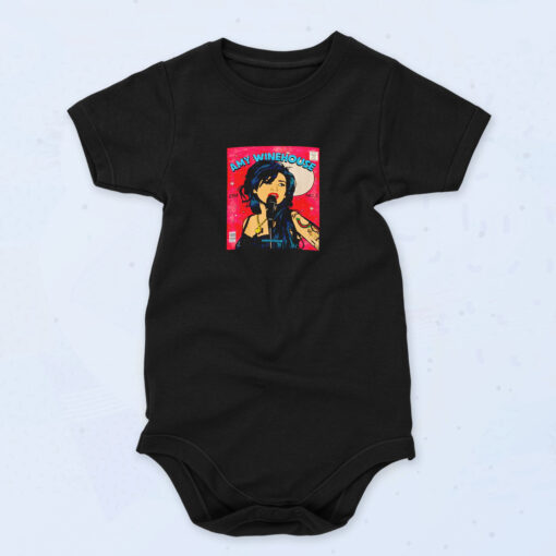 90s Inspired Amy Winehouse Comic New Baby Onesies