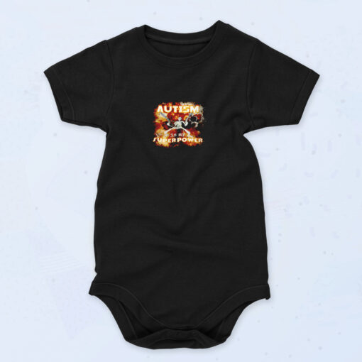 90s Inspired Autism Superpower Funny Skeleton Baby Onesies