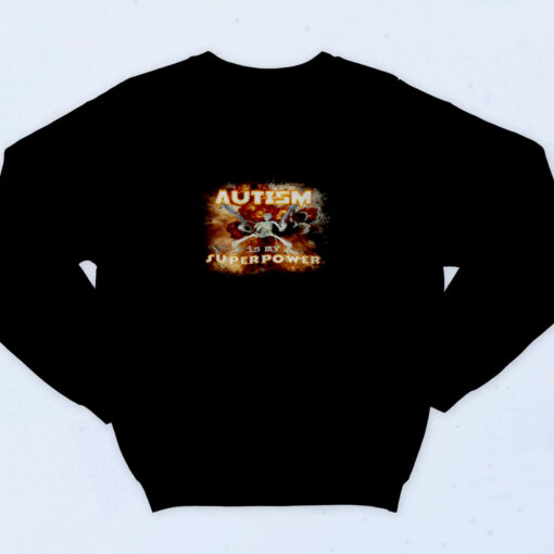 90s Inspired Autism Superpower Funny Skeleton Sweatshirt