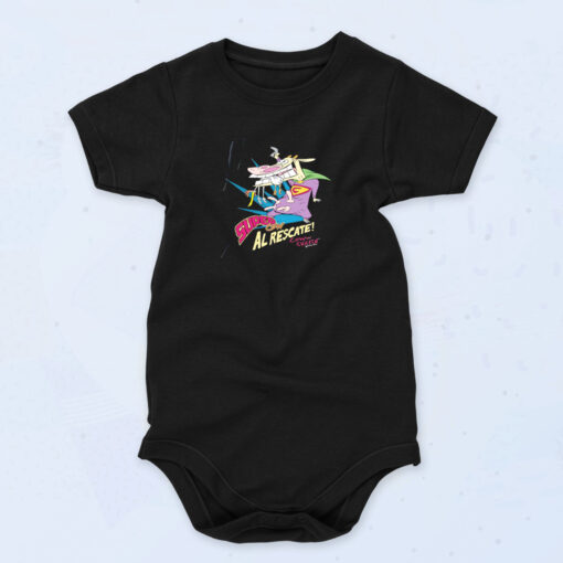 90s Inspired Cow And Chicken Baby Onesies