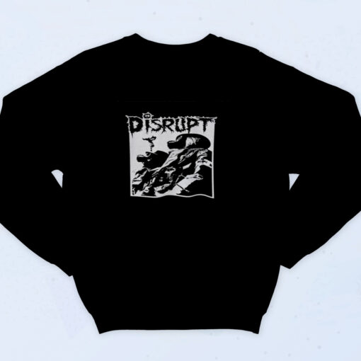 90s Inspired Disrupt T Shirt Grindcore Grunge Y2k Goth Emo Crust Sweatshirt