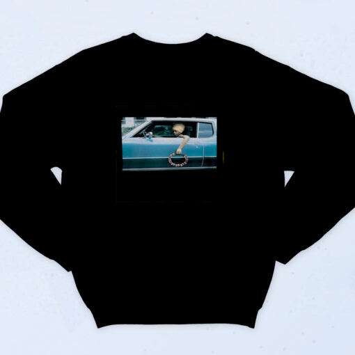 90s Inspired Erykah Badu In Car Sweatshirt