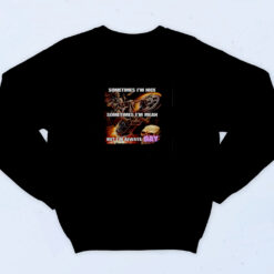 90s Inspired Evil Skeleton Sometimes Im Nice Sweatshirt