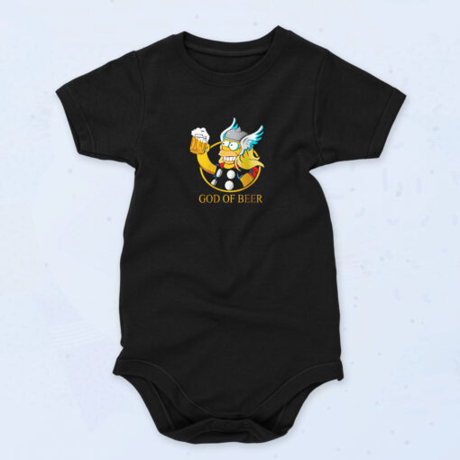 90s Inspired God Of Beer The Simpsons Baby Onesies