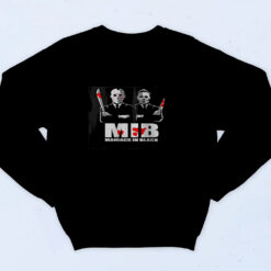 90s Inspired Mib Maniacs In Black Sweatshirt