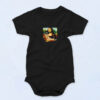 90s Inspired Mona Lisa With Orange Cat Baby Onesies