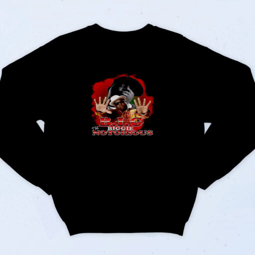 90s Inspired Notorious B.I.G Rapper Popular Hip Hop Rap Sweatshirt