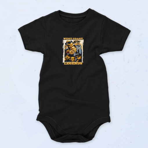 90s Inspired Rapper Gangster West Coast Legends Hip Hop Rap Baby Onesies