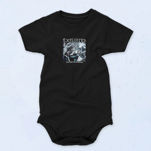 90s Inspired The Exploited Death Before Dishonour Album Baby Onesies