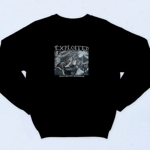 90s Inspired The Exploited Death Before Dishonour Album Sweatshirt