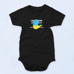 90s Inspired Ukrainian Flag Supporting Design Ukraine Fight For Freedom Baby Onesies