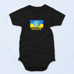 90s Inspired Ukrainian State Symbol Ukraine Flag Baby Onesies