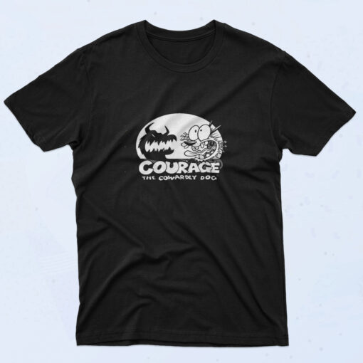 90s Style Courage The Cowardly Dog Cotton T shirt