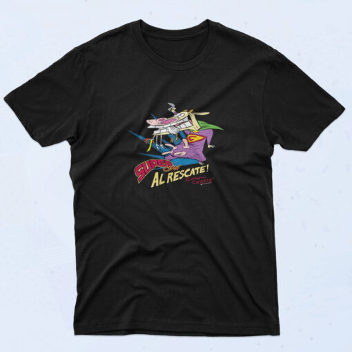 90s Style Cow And Chicken Cotton T shirt