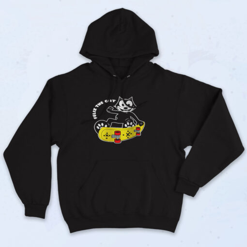 90s Style Felix The Cat Skateboard Hoodie