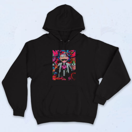 90s Style Rick And Morty Horror Hoodie