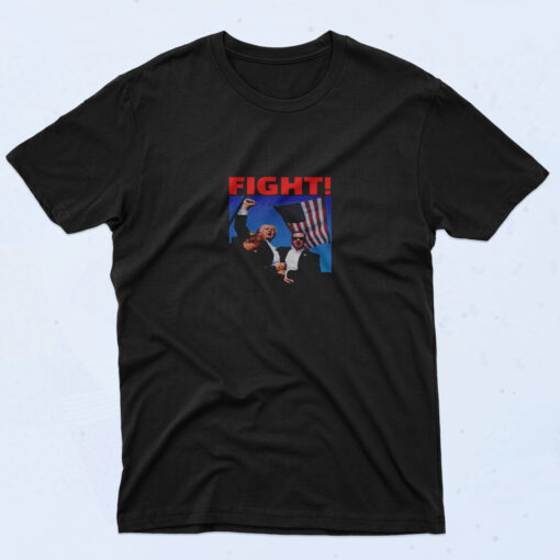 90s Style Trump Shooting Fight Cotton T shirt