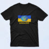 90s Style Ukrainian State Symbol Ukraine Flag Cotton T shirt