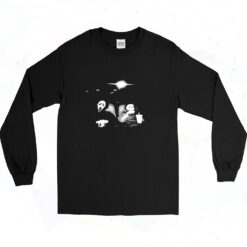 Halloween Michael Myers And Ghost Face 90s Long Sleeve Shirt