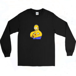 Homer Simpson Parody 90s Long Sleeve Shirt