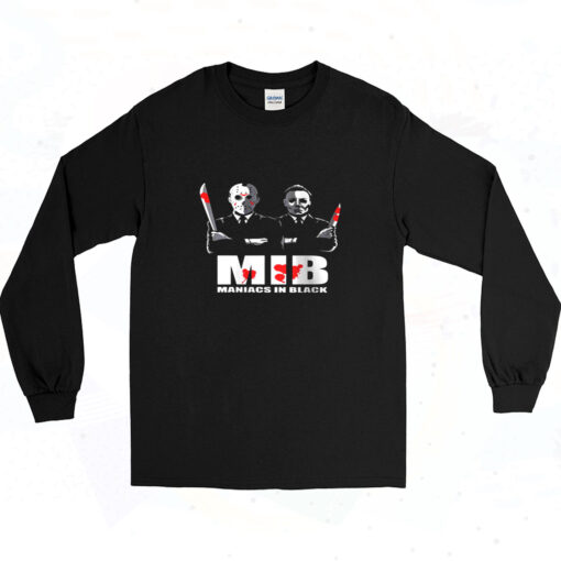 Mib Maniacs In Black 90s Long Sleeve Shirt