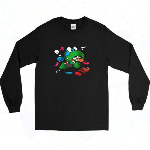 Super Mario Green 90s Long Sleeve Shirt