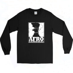 90s Afro Anime Ninja Long Sleeve Shirt