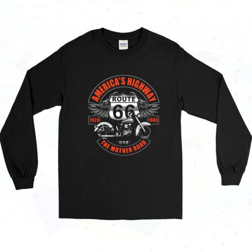 90s America's Highway Route 66 Long Sleeve Shirt