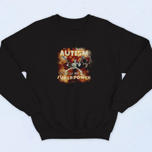 90s Autism Superpower Funny Skeleton Sweatshirt