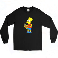 90s Bart Simpson Brain Freeze Long Sleeve Shirt