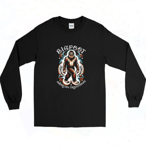 90s Bigfoot American Traditional Long Sleeve Shirt