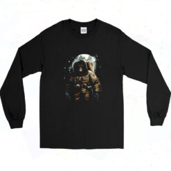 90s Bigfoot As An Astronaut In Space Long Sleeve Shirt