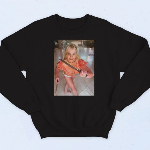 90s Britney Spears Dances While Holding Knives Sweatshirt