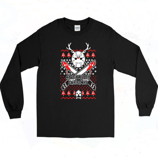 90s Christmas Poster Have A Killer Christmas Long Sleeve Shirt