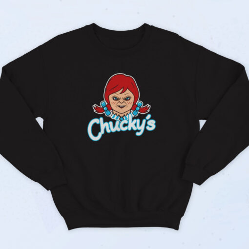 90s Chuckys Fast Food Horror Logos Sweatshirt