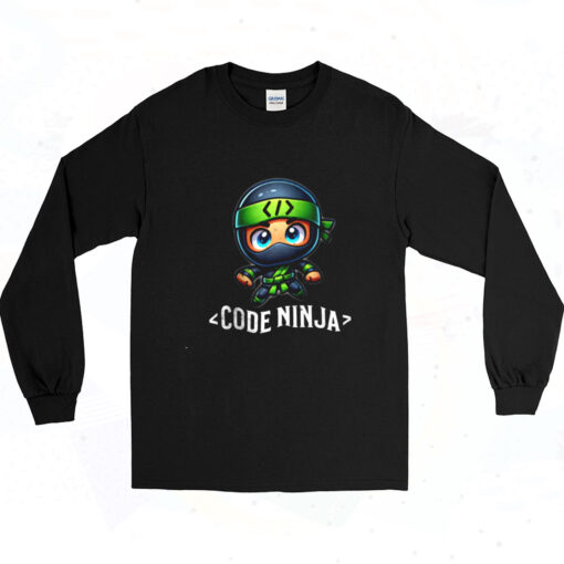 90s Coder Ninja Long Sleeve Shirt